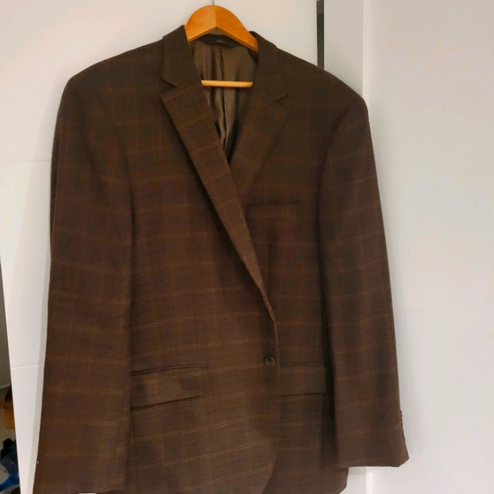 Men's Plaid Pronto Uomo Sports Coat 48R XL
